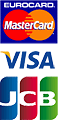 Visa, MasterCard, JCB.